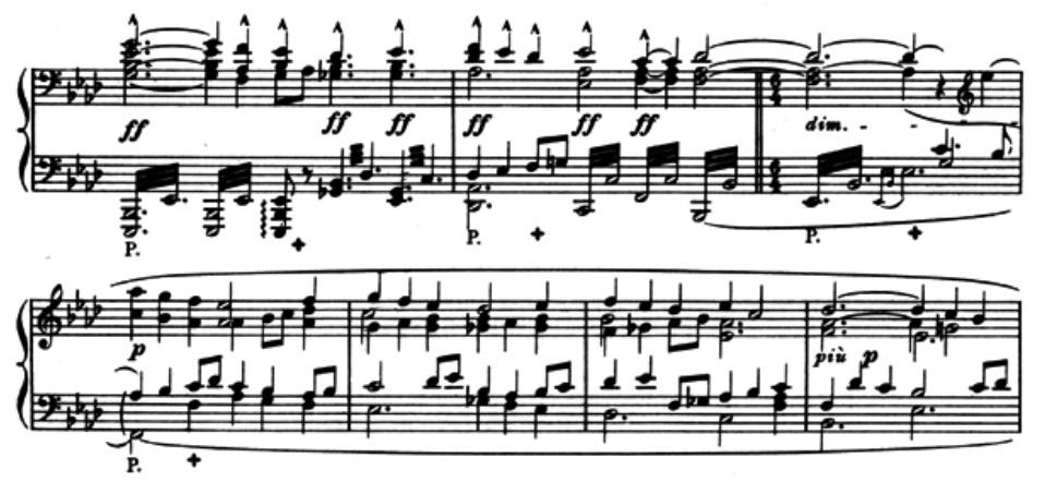 significant structural interaction, as is commonly seen in piano music (see below). For the reasons discussed in Sections 4.