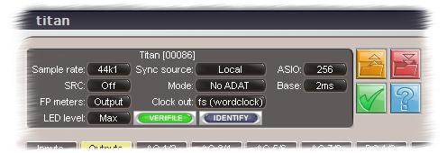 'Prism Sound USB Audio Control' shortcut), or it can be accessed from the operating system itself, from the "Sound and Audio devices" dialogue in the Windows' Control Panel (or from the Device