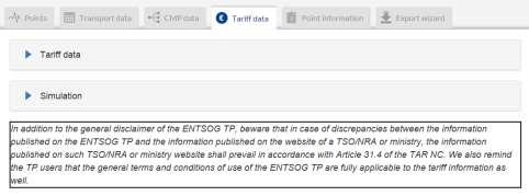 1992 1993 1994 The updated Tariff data section has two sections: 1995 1996 1997 1998 1999 > Tariff data: this tab shows information about the various tariff types and components related to the