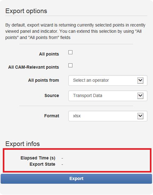 2294 2295 2296 > Export state shows a "-" sign; > Stop Button is hidden.