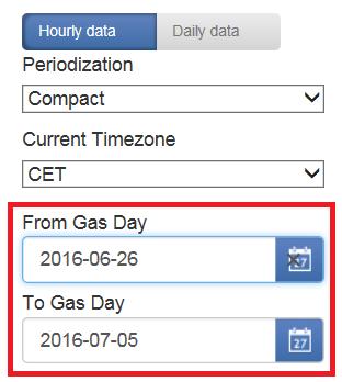 TIME ZONE SETTINGS The Time zone of the displayed information can be changed through a drop-down menu: 1617 1618 1619 1620 1621 1622 1623 DEFINING