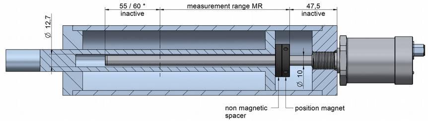 - 3 - TECHNICL DRWING MZ- Dimension MZ-, MZ-S Measurement range 50 to 1000 mm Version MZ-/S- MZ-/S- X 12.2 mm 9.