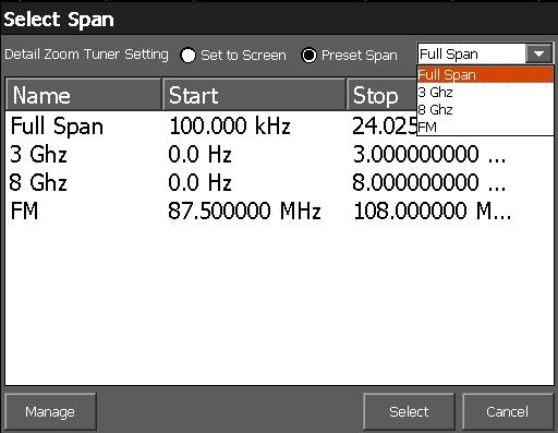 OPERATION To create a new preset span for the detail zoom tuner setting, you must first create a new