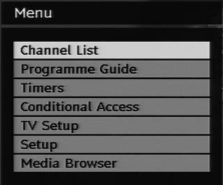 IDTV Menu System Press MENU button and DTV main menu will be displayed. Do you want to continue? OSD will be displayed. Press OK to confi rm or select No to cancel.