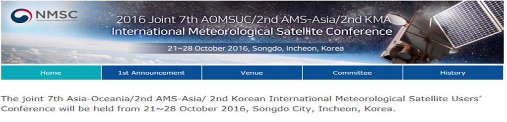 jsp Daily schedule 21~22 October Training on meteorological satellite data usage 24~27 October 28 October The Joint 7th AOMSUC /