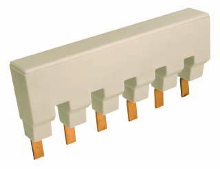 3 PHASE BUSBAR 16mm 2 for 80A UL489 listed E 99 mm (3.90 in.) 15.5 mm (0.61 in.) 35 mm (1.38 in.) Cat. No. No. of Length Pins [mm] 3P16UL3/6 6 99 5 mm (0.20 in.) 17.6 mm (0.69 in.
