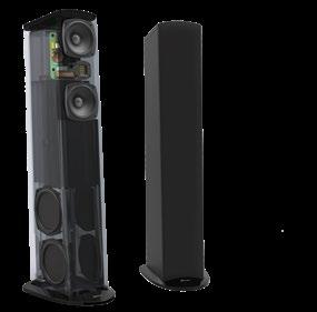 What distinguishes the F5 is the sheer volume of air that its additional pair of woofers can move.
