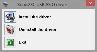 to install the dedicated ASIO driver, which can be