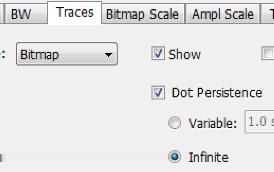12. In the Traces tab, set the Dot Persistence to
