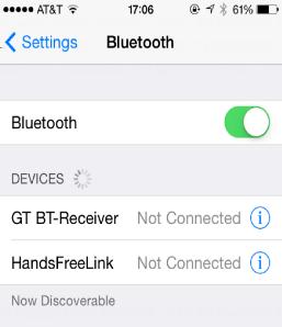 14. Turn the Bluetooth function Off, then On in your smart phone/tablet/pc