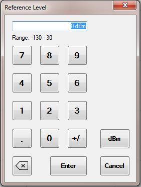 Selecting the 'calculator' numeric keypad icon will pop up a numeric entry box. 9.