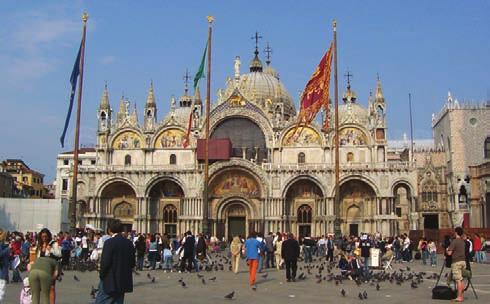 historical center of Venice: the golden Basilica of St.