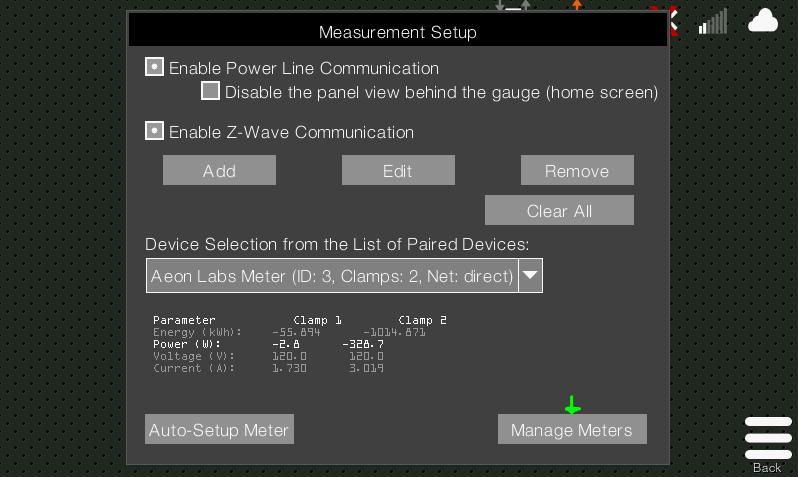 A From the Power Management and Control Settings menu, click Settings.