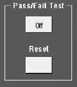 From the button bar, touch Masks and select the Pass/Fail Results tab. The instrument opens the Pass/Fail Results control window. 3.