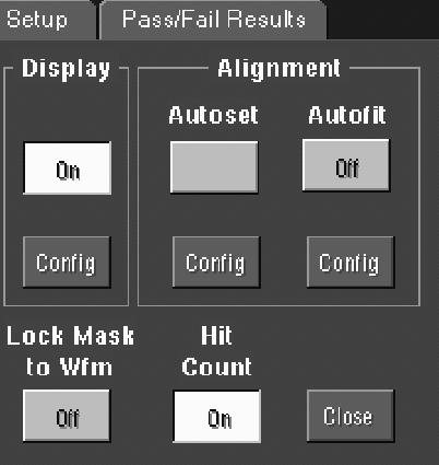 This display assumes that the autoset undo preference is off or that you touch Close to close the Autoset Undo control window. Select the source 8.