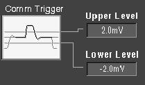 Reference Overview Select comm trigger pulse form Communication triggering (cont.) 9. Depending on the code setting, the instrument displays different sets of Pulse Form buttons.