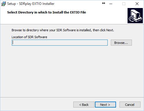 Navigate to the SDR application installation directory, then click on the executable (this