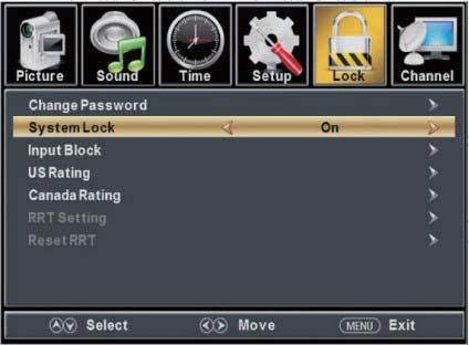 If the password is changed, all of the passwords in the menu will be changed at the same time. Note: If you forget your password, you can use 1470 to enter any menu locked. 3.