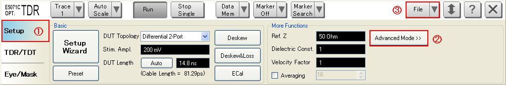 5.2. Instrument Setup This section describes how to recall a state file for DisplayPort compliance test settings. The state file can be downloaded from www.keysight.com/find/ena-tdr_dp1_3-cabcon.
