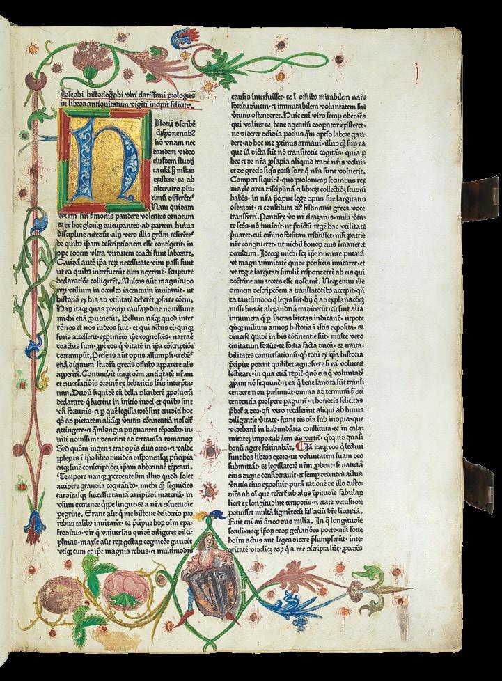 First edition of this celebrated eyewitness account: illuminated and in contemporary binding 6 JOSEPHUS, Flavius. De antiquitate Judaica. De bello Judaico.