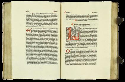 We could trace only three copies of the first work selling at auction in the last 35 years, none in contemporary binding, while none of Bernardus edition could be found.