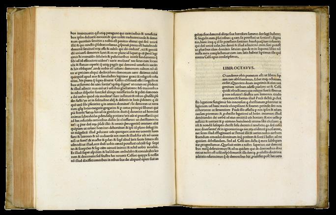 27 ORIGENES. Contra Celsum et in fidei Christianae defensionem libri. Georgius Herolt, Rome, January 1481.