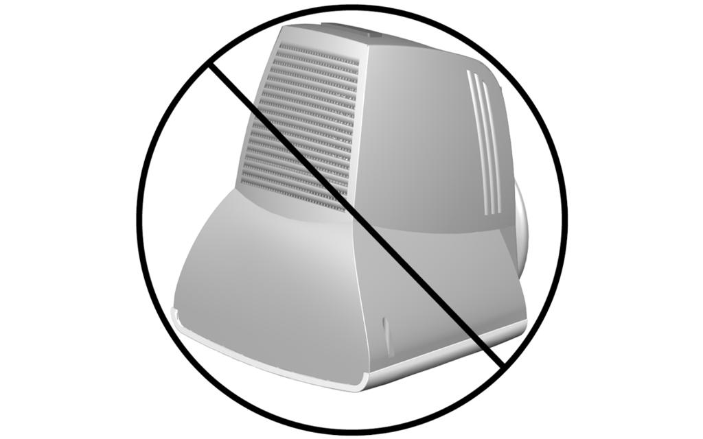 Do not place the monitor face down. Damage could result to the front panel controls or the monitor screen.