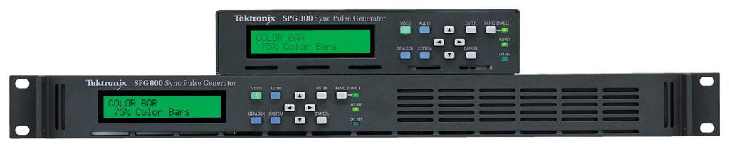Tektronix Video Signal Generators SPG600 and SPG300 Data Sheet The Sync signal generator family SPG600 (full rack width) and SPG300 (half rack width).