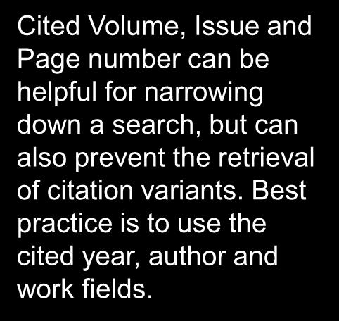Cited Volume, Issue and Page number can be