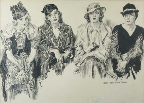 James Montgomery Flagg, [Four Women], undated.