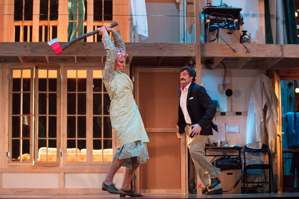 Acting Skills The actors in Noises Off use expressive skills (including facial expression, movement, voice, gesture, stillness and silence) to embody their characters.