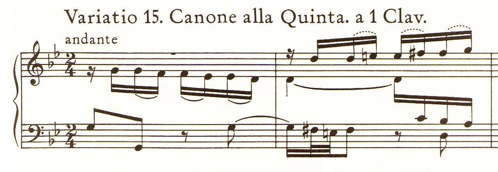 pace (Bach indicates Andante 96 ) represent an immense contrast to the light, airy velocity of the Canone alla Nona, which sounds more transparent than all the other Canons, due to the absence of the