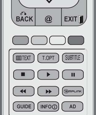 35) DELETE MUTE Programme UP/DOWN Deletes the entered character when entering the character on the screen keyboard. Switches the sound on or off. Selects a programme.