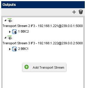 Getting Started Figure 3.13 Adding an Output Transport Stream 3.