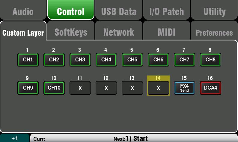 Patching to the optional ME-1 personal monitor system - Go to the Setup / I/O Patch / Monitor screen to patch Qu outputs to the 40 ME-1 sends. It is typical to send the input channel direct outputs.