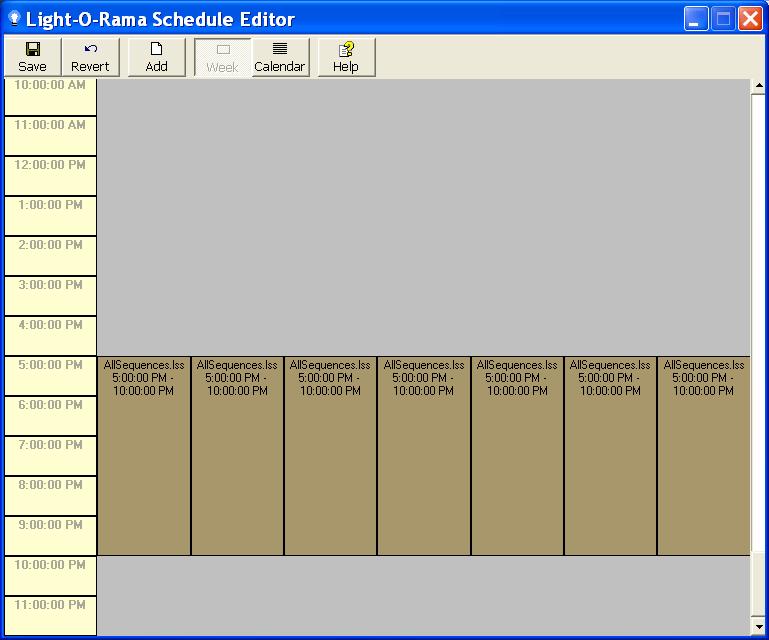 If you are unhappy with this schedule, you can click an individual schedule for a day and edit it or delete it. If you are happy with this schedule, click the Save button and exit the Schedule Editor.