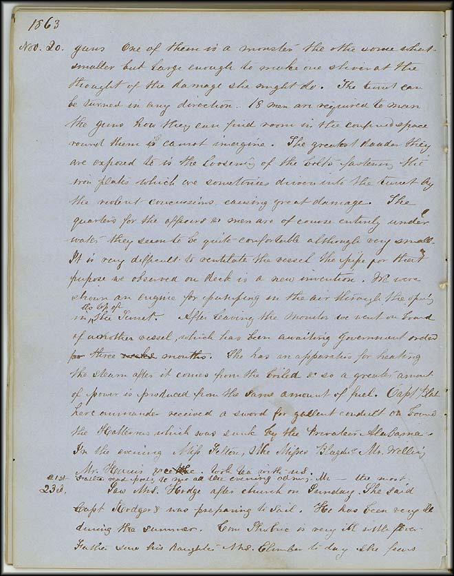 Mary Henry Diary Entry, November 20, 1863, page