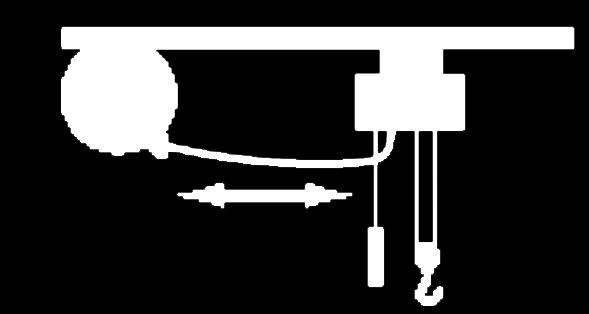 Lift: The cable extends and retracts vertically below the reel.