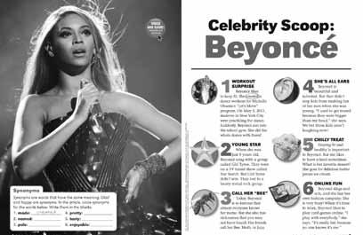 Lesson Plan: Ending Punctuation Use with Celebrity Scoop: Beyoncé, pages 4-5 Common core Standards for this lesson (See p.