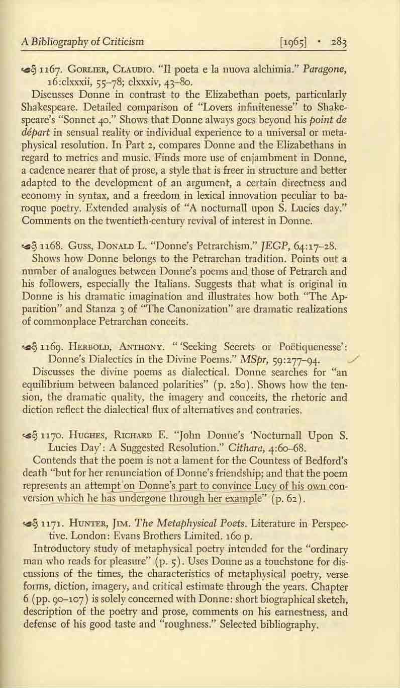 A Bibliography of Criticism <4t{! 1167. GORLI R, CLAUDIO. "II poem e la nuova alchimia." PaTagone, 16:cJxxxii, 55-78; clxxxiv, 43-&!