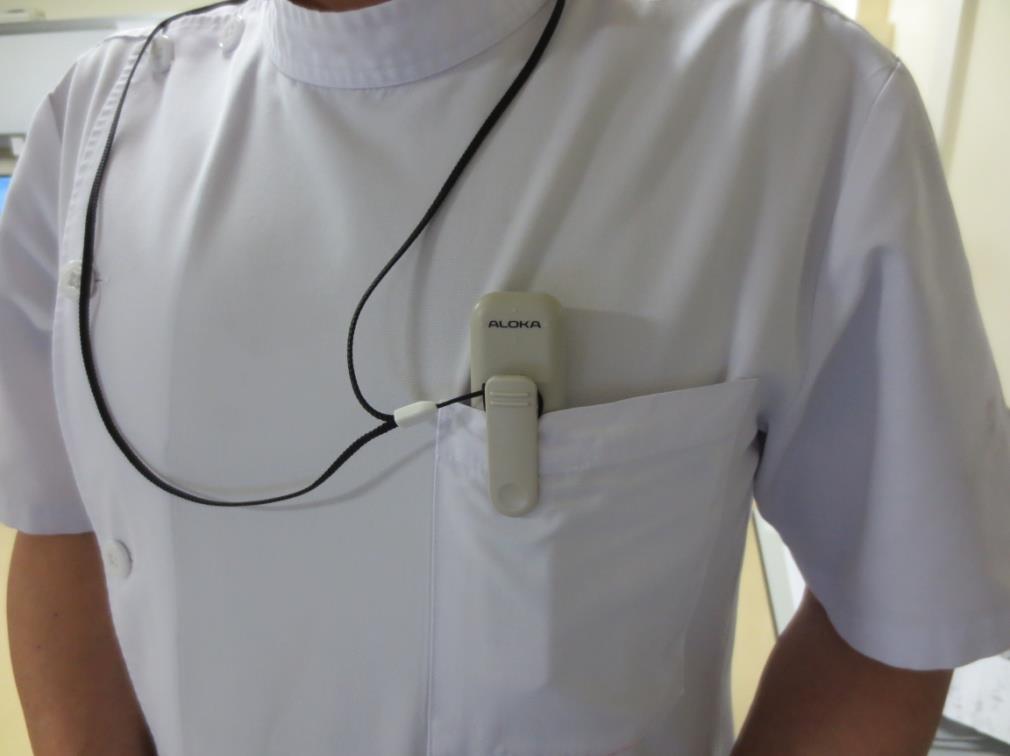 PDM 222VB User instruction How to wear the dosimeter: Put the dosimeter in a breast pocket using the clip.