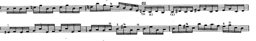 fermata at the end of the phrase in Figure 10. However, Ysaÿe leaves out the C#, D#, E# and F# originally used in Bach s Prelude.