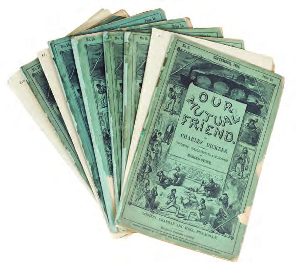 Original printed blue wrappers with trade advertisements to inner sides as well as outside back wrapper. Some chipping to wrapper, else very good. First edition in original parts.
