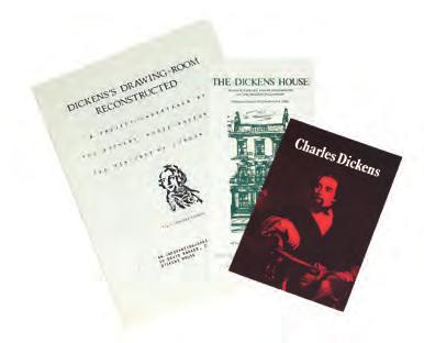 An information pamphlet from the Dickens House, and an invitation to a Charles Dickens exhibition to commemorate the centenary of his death.