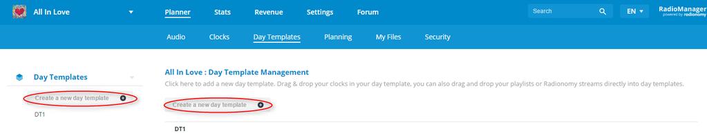 4. Day Templates 4.1 What is a Day Template? The Day Templates allow you to perform various daily program models according to your customized schedule.