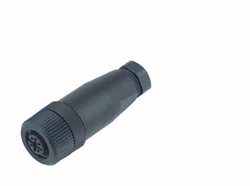 AWG 20) Degree of protection IP67 M12 female cable connector, moulded technical Specifications Order Number 2m 28 1207 000 02 5m 28 1207 000 05 43,9 31 L Overmolded Dimensions connector yes 14,5 x