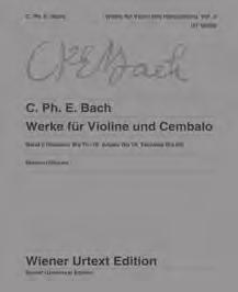 VIOLIN SOLO Carl Philipp Emanuel Bach VIOLIN SolO JOHANN SEBASTIAN BACH (1685 1750) Dagmar Glüxam ISBN 978-3-85055-730-6 UT 50289 Carl Philipp Emanuel Bach