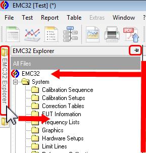 Running an EMI Band Evaluation Test Figure 32: Starting a New Test Before we run the test only one empty graphics is shown.