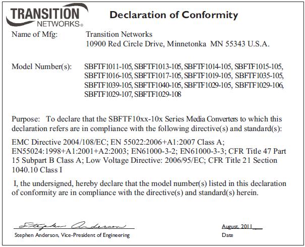 Compliance Information Declaration of Conformity CE Mark FCC regulations This equipment has been tested and found to comply with the limits for a Class A digital device, pursuant to Part 15 of the