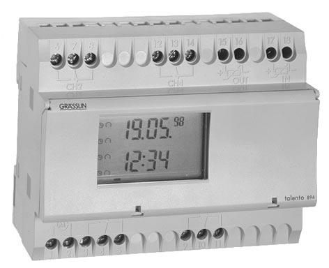 Operating Instructions talento 800 Series 365-Day One, Two and Four Circuit Electronic Time Controls The talento 800 controls are one, two and four electronic time switches with 365-day, 7-day and